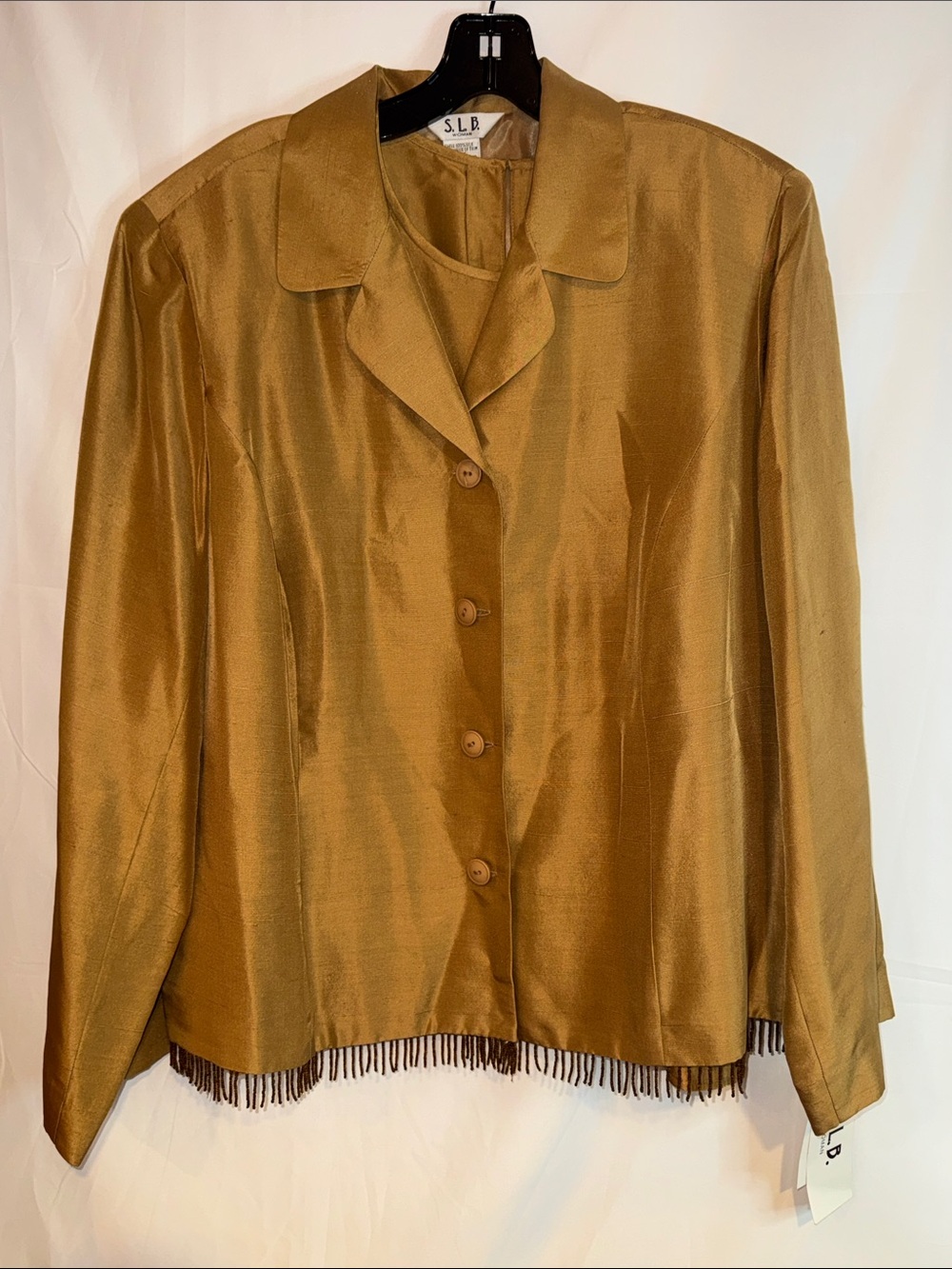 Vintage 100% Silk Blazer And Tank Set
